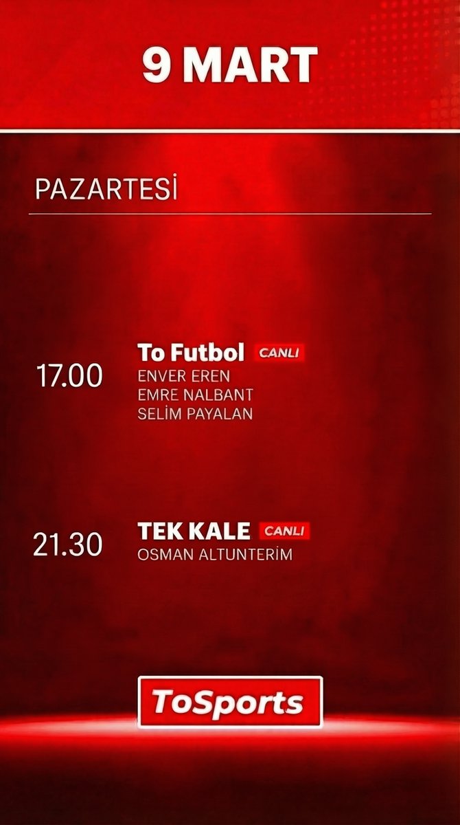 ToSportsResmi's tweet photo. Kadrolar kuruldu, konular belirlendi! 📋
@altunterimos1
@benvarkeen
@emrenalbant90
@selim_payalan
Kaçırmamak için👇
https://t.co/JHhDu3xO0C https://t.co/OW33brXxZy