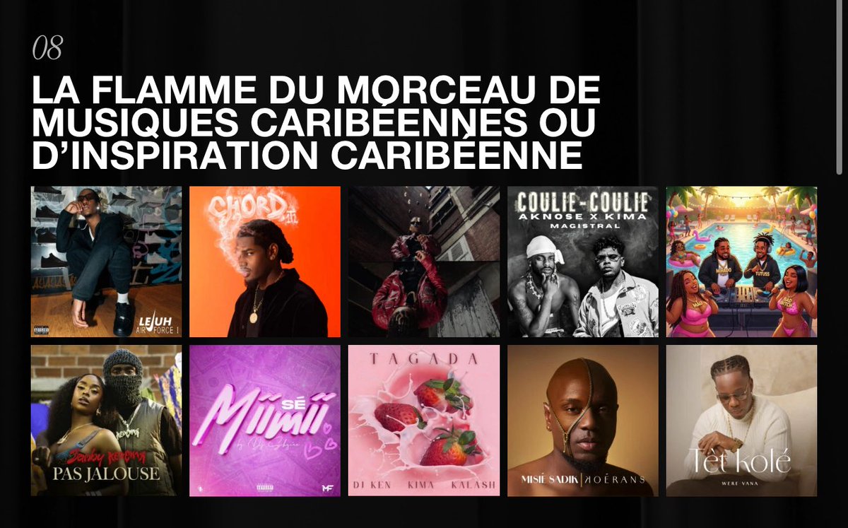80 millions de streams sur Chambre 04 et même pas dans les pré-nominées des flammes pour le morceaux carraibean de l’année ? Jsp