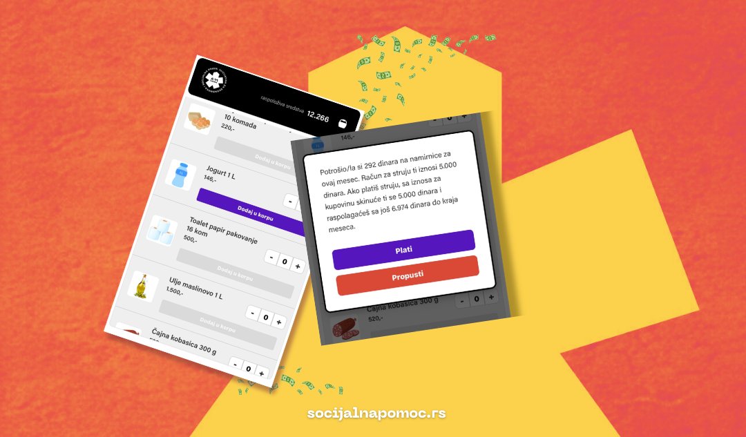 A11Inicijativa's tweet photo. Predstavljamo vam naš novi projekat - simulator preživljavanja od iznosa novčane socijalne pomoći ➡️ https://t.co/CsCV72eShS! 📢

Testirajte svoja umeća preživljavanja u našoj virtualnoj prodavnici i pokušajte da prebrodite mesec sa 12.000 dinara. Zašto baš ovakav izazov?⤵️ https://t.co/epUmAnQAR0