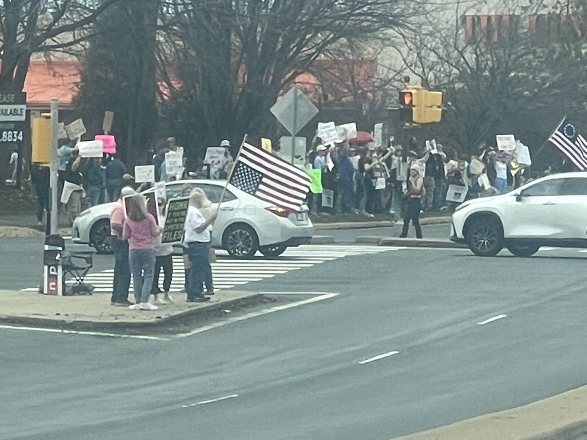 I drove up to Reston yesterday to find a “protest” at an intersection.

Protest seemed to be the typical medley of complaints:
- Who cares about Epstein?
- Deport ICE
- Stop all wars
- “No Kings”
- Climate change

But it was weird that they were all retired white people in their