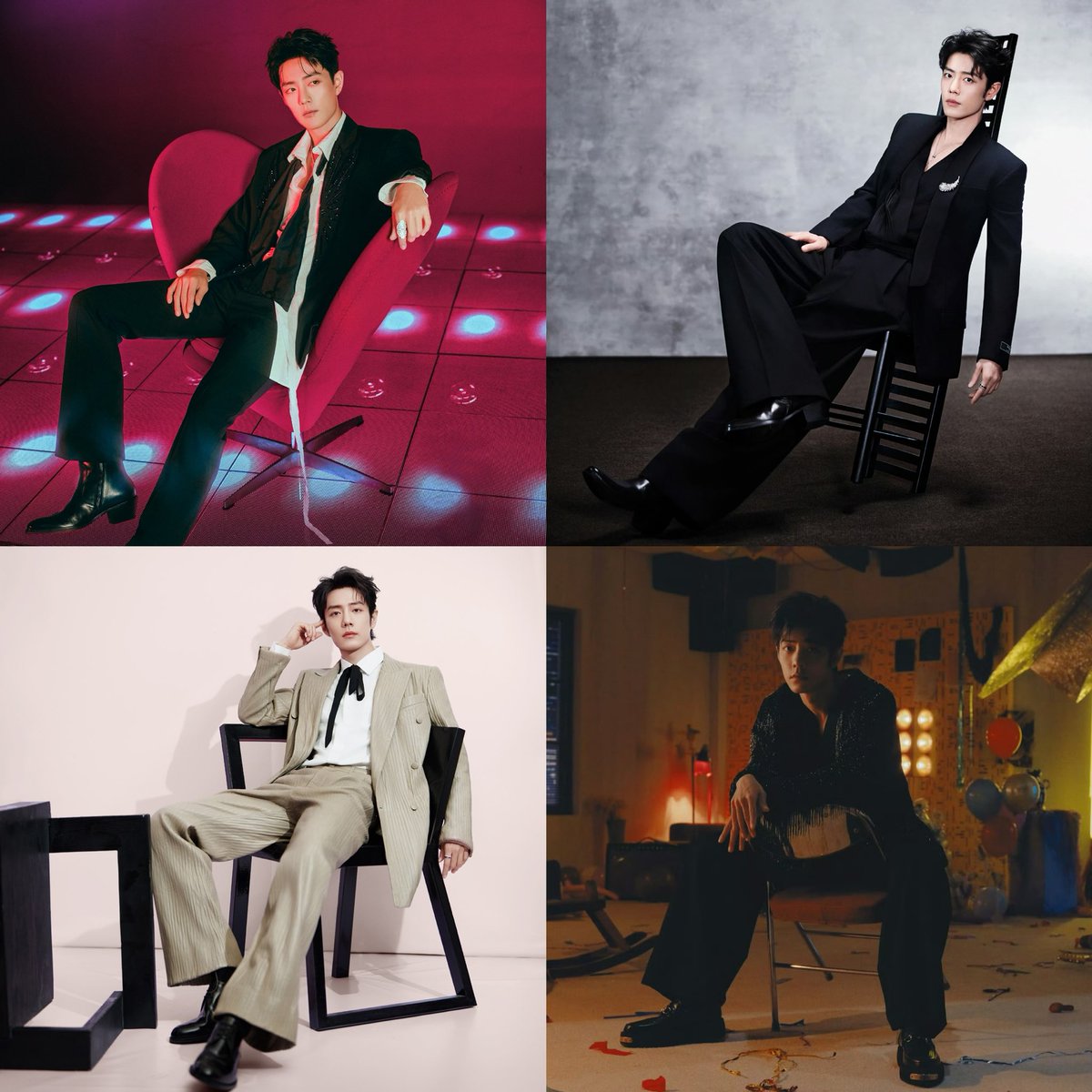 gremlinyibito's tweet image. xiao zhan should always have a chair near him