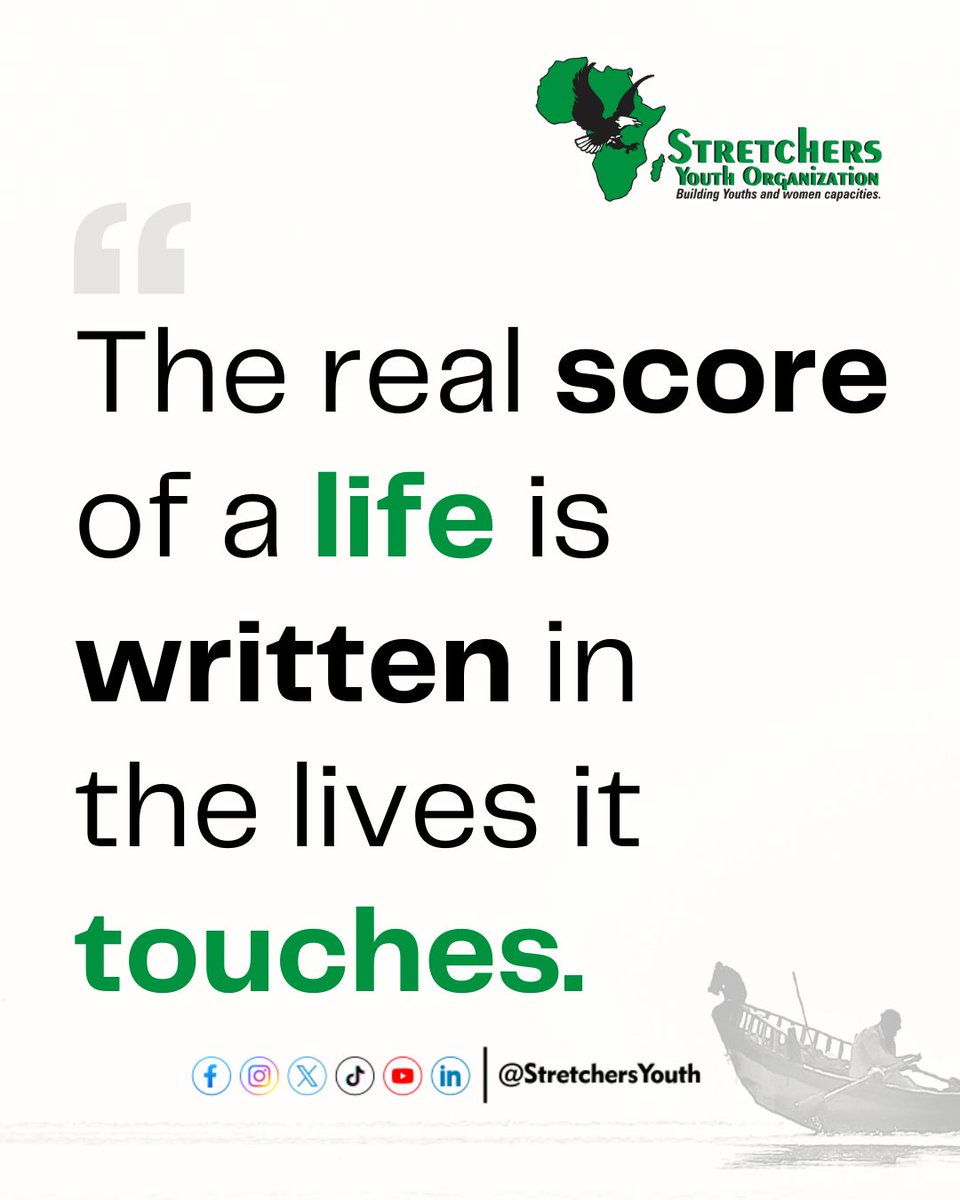 StretchersYouth's tweet photo. #MondayVibes

The real score of a life is written in the lives it touches.

As the week begins, let’s remember that true impact isn’t measured by titles or recognition, but by the people we uplift and the communities we serve.

#MondayMotivation #NewWeekNewGoals #14YearsOfImpact https://t.co/brwufwXCyP