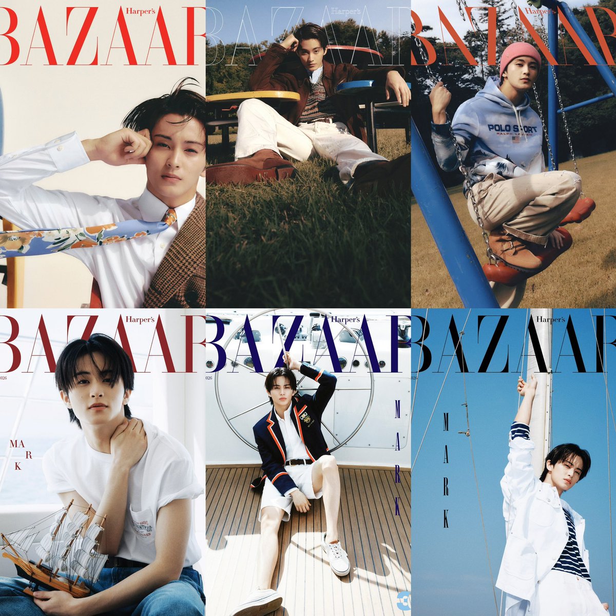 มาร์คได้กลับมาร่วมงานกับ harper’s bazaar อีกครั้ง ปกเดี่ยวแรกตอนปี 2022 ตอนประกาศเป็น BA Polo Ralph Lauren เลย แล้วได้กลับมาขึ้นปกเดี่ยวอีกครั้ง 2026 ฉลองปล่อยโซโล่ครบหนึ่งปี