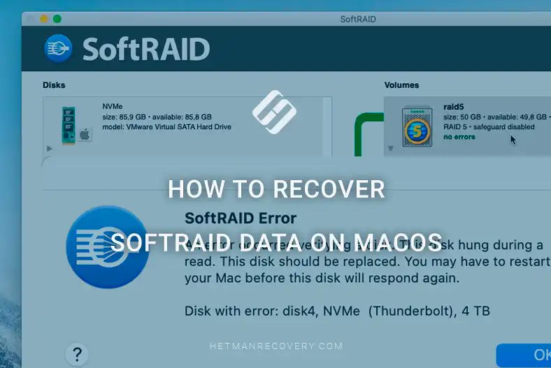 hetmanrecovery's tweet photo. How to recover SoftRAID data on macOS even if the RAID does not mount
#SoftRAID #macOS #RAID
https://t.co/0IoZgLT2eG https://t.co/44pySfxNan