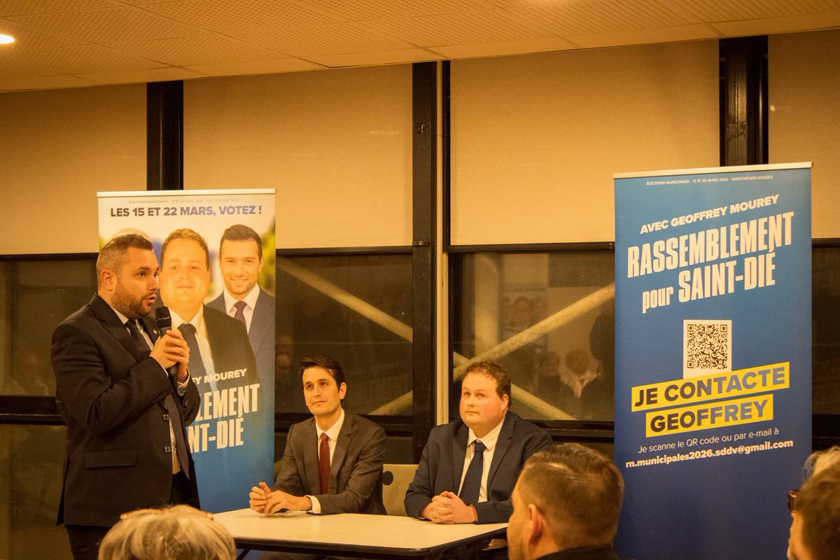 G_Dussausaye's tweet photo. Dans la dernière ligne droite avant le premier tour des municipales à Saint-Dié, aux côtés de Geoffrey Mourey. 

Mobilisation générale dès dimanche ! Pas une voix ne doit manquer 💪🇫🇷

#municipales #saintdie #election2026 https://t.co/8SyrteNsRG