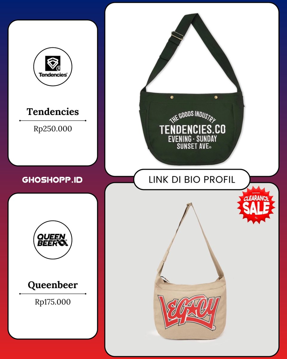 Ghoshopp_id's tweet photo. 12 rekomendasi sling bag canvas, cocok buat kamu 'Si anak motor' 🏍️ 

📌 Simpan postingan ini buat jadi referensi outfit kamu! https://t.co/DrLkeWYDt9