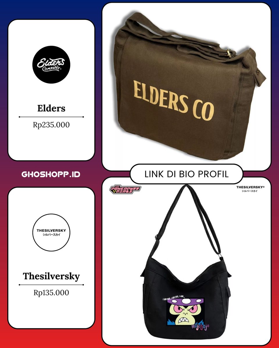 Ghoshopp_id's tweet photo. 12 rekomendasi sling bag canvas, cocok buat kamu 'Si anak motor' 🏍️ 

📌 Simpan postingan ini buat jadi referensi outfit kamu! https://t.co/DrLkeWYDt9