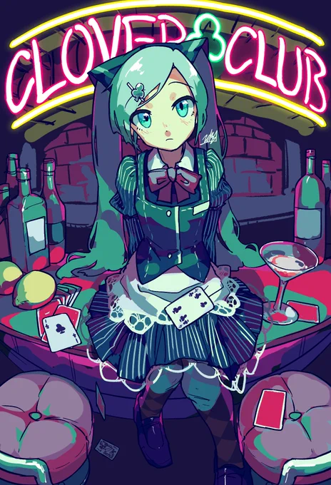 Let it "CLOVER CLUB" the beautiful love. (お気に入りの絵なので再掲) #ミクの日 #ミクの日2026