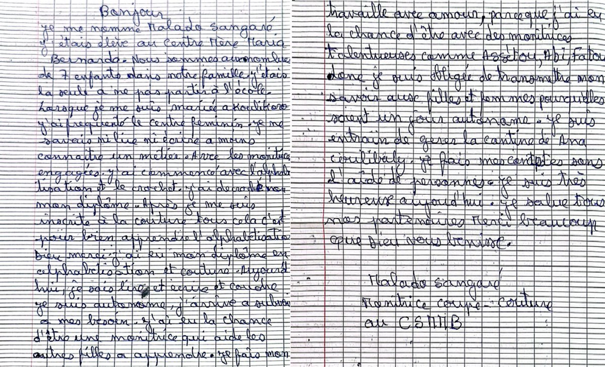 En un rincón de #Koulikoro, Malado Sangaré ha hecho algo revolucionario: ha escrito su nombre en una hoja de papel. “Nunca pensé que llegaría a saber escribir mi nombre, y ahora soy monitora”. 
Contra la #BrechadeGénero: medicusmundi.es/es/actualidad/…