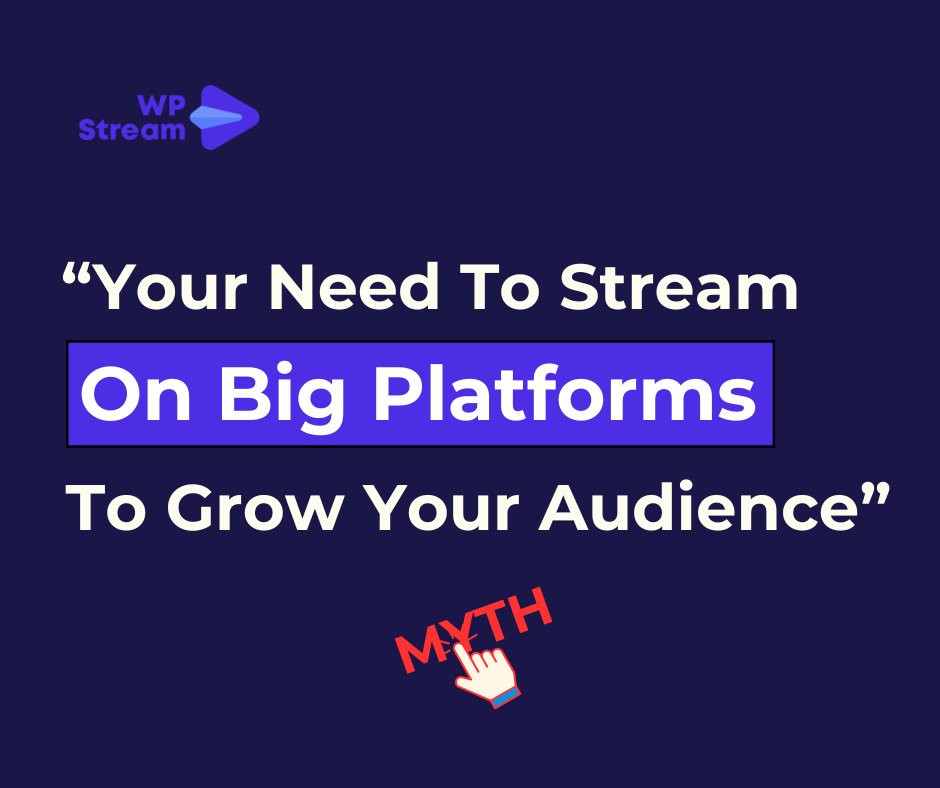 streaming4wp's tweet photo. Myth: you need big platforms to grow your audience.

Reality: you can build stronger communities on your own website.

Keep your content.
Own your traffic.
Control the experience.
Real growth comes from ownership. https://t.co/4UvTURW6dT