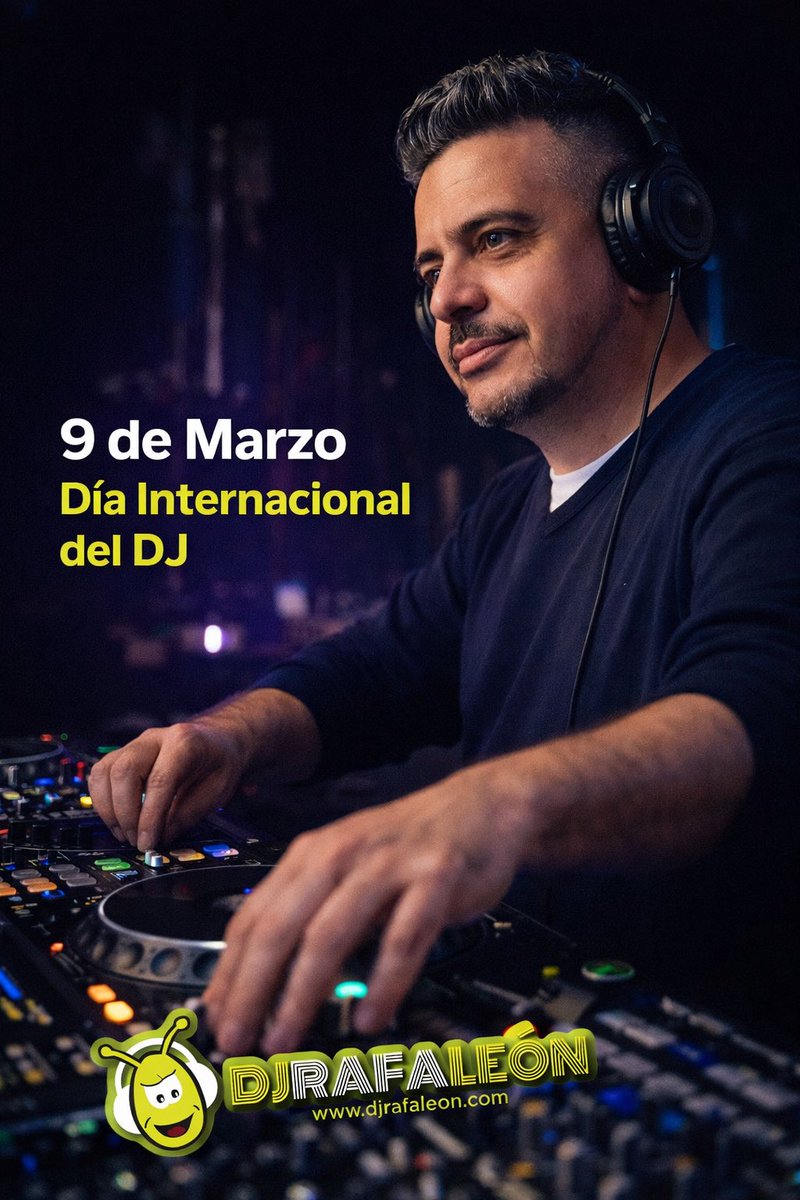 djrafaleoncom's tweet photo. 🎧✨ Hoy 9 de marzo celebramos el Día Internacional del DJ. Un día para reconocer a quienes ponemos ritmo a los mejores momentos, a quienes convertimos una canción en un recuerdo y una pista de baile en una experiencia inolvidable.
🌐 https://t.co/azr1mLbVgA
#WorldDjDay #Djbbc https://t.co/Nc5Ct8RnrS