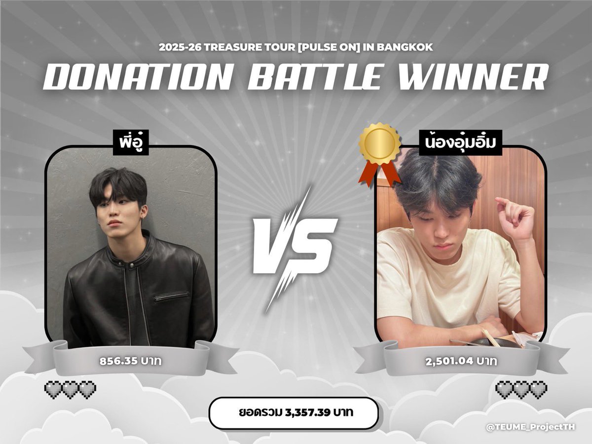 [🏆] 𝐖𝐢𝐧𝐧𝐞𝐫❤️‍🔥✨

★*น้องอุ๋มอิ๋ม*★

#โปรเจกต์สมบัติไทย
#PULSE_ON_IN_BANGKOK