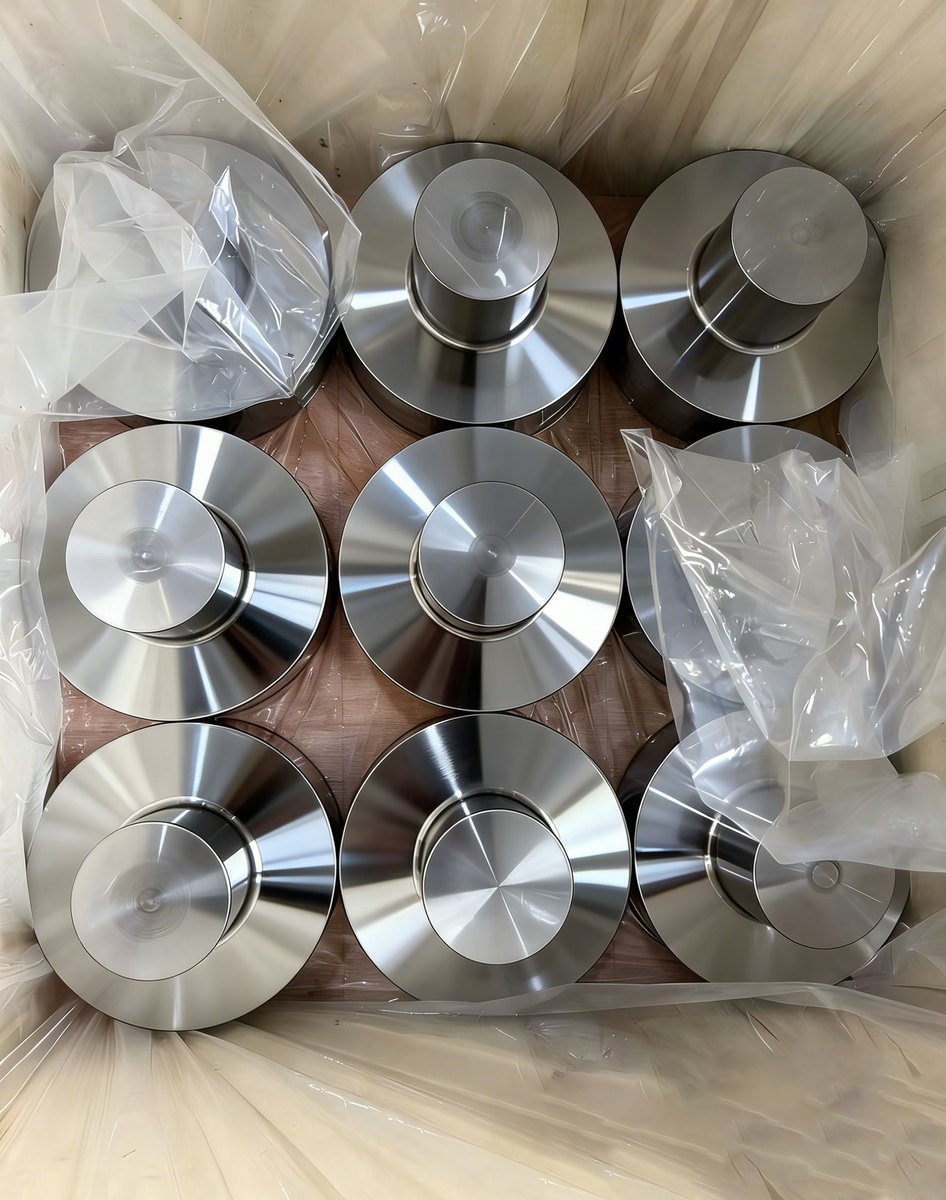 DMS_Machinery's tweet image. Packed &amp;amp; Ready to Ship 🚢

API 6A Valve Bonnets
🔧 2-1/16" × 3000 PSI
🔩 4130 Alloy Steel
Used for single gate valves in Christmas Tree wing &amp;amp; master valves.
Precision-machined and ready for field service.
#API6A #Oilfield #ValveBonnet #Manufacturing