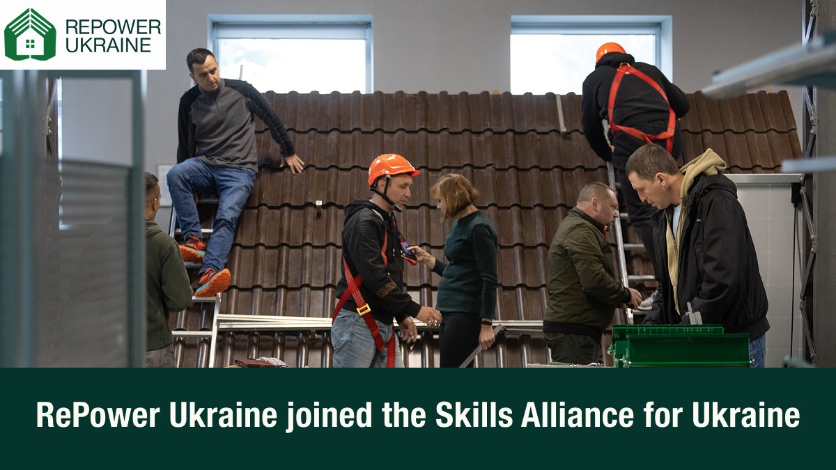RepowerUa's tweet photo. 🚀 Big news: RePower Ukraine has joined the Skills Alliance for Ukraine!
🌞We are strengthening reskilling &amp; training, expanding opportunities in solar &amp; renewables, and helping build an energy‑resilient, greener Ukraine. https://t.co/UHT1ZKJxBo