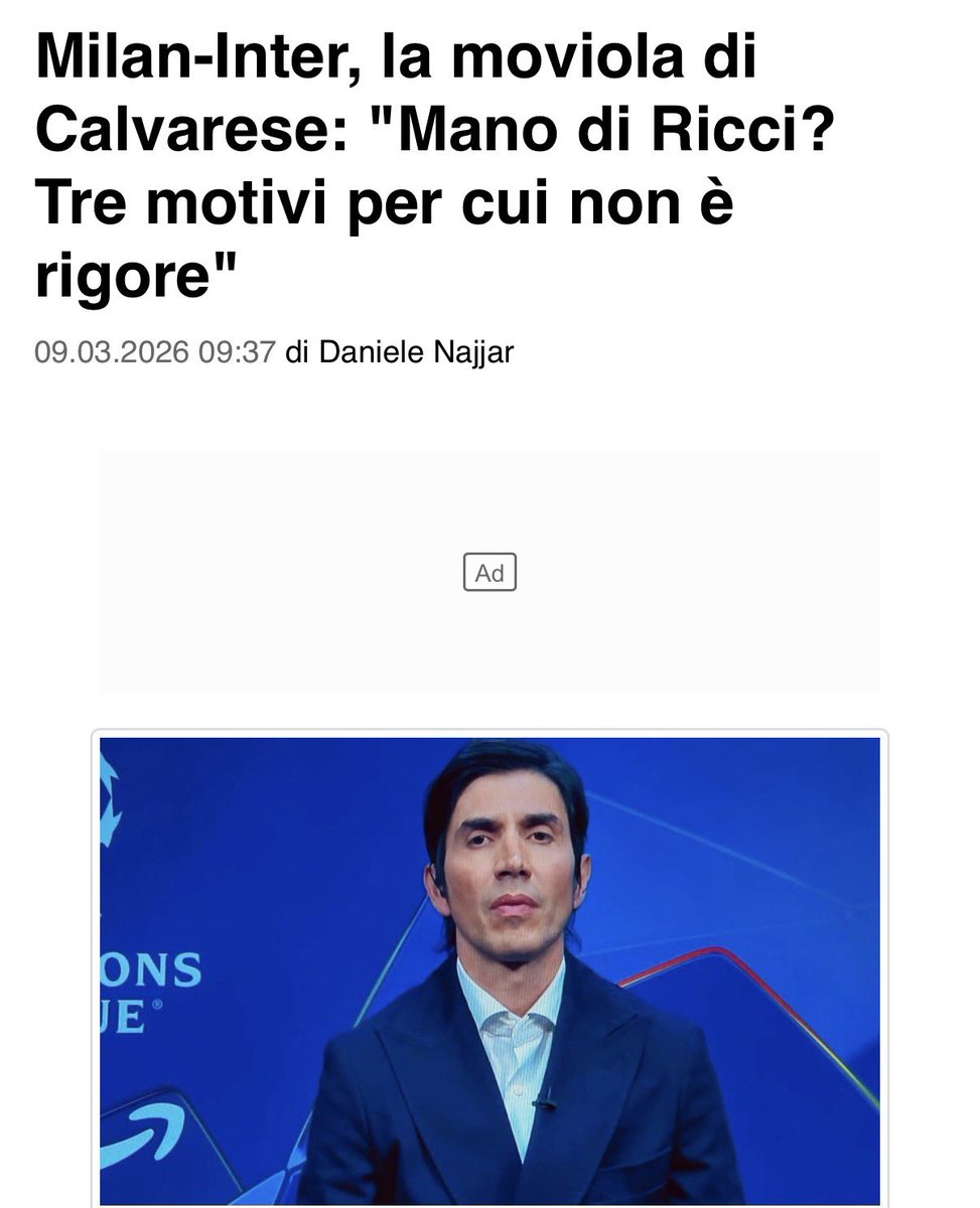 MM8_acm's tweet photo. NO RIGORE
- Marelli (Dazn)
- Gazzetta (giornale di regime)
- Corsport (Edmondo Pinna che ci odia)
- Tuttosport (Calvarese)
- Rocchi (AIA)
- Denis

PRO RIGORE
- Cesari (Mediaset)
- Bergonzi (Rai)

Il solito “scandalo” montato sul nulla, ma mi raccomando andate avanti all’infinito https://t.co/O0vvH8nsJf