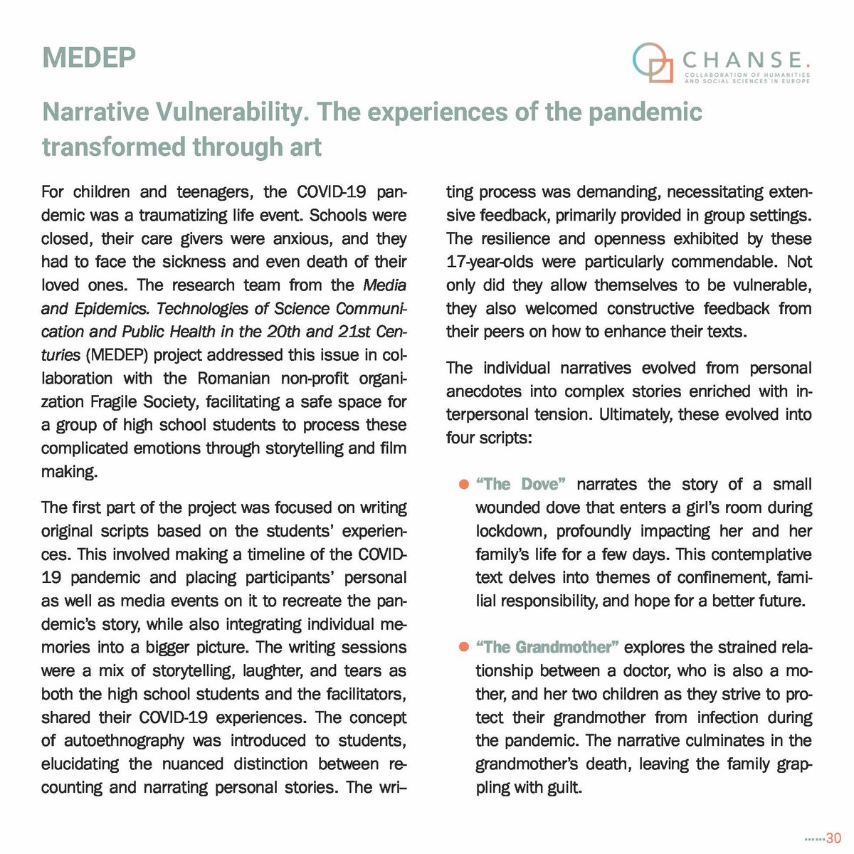 EUCHANSE's tweet photo. How can young people process pandemic experiences through storytelling?💭

The MEDEP project, together with the Romanian non-profit Fragile Society, worked with high school students to turn COVID-19 memories into scripts and short films.🎥

Read more 👉 https://t.co/xLIUjTynse https://t.co/xQwIm4sj9F