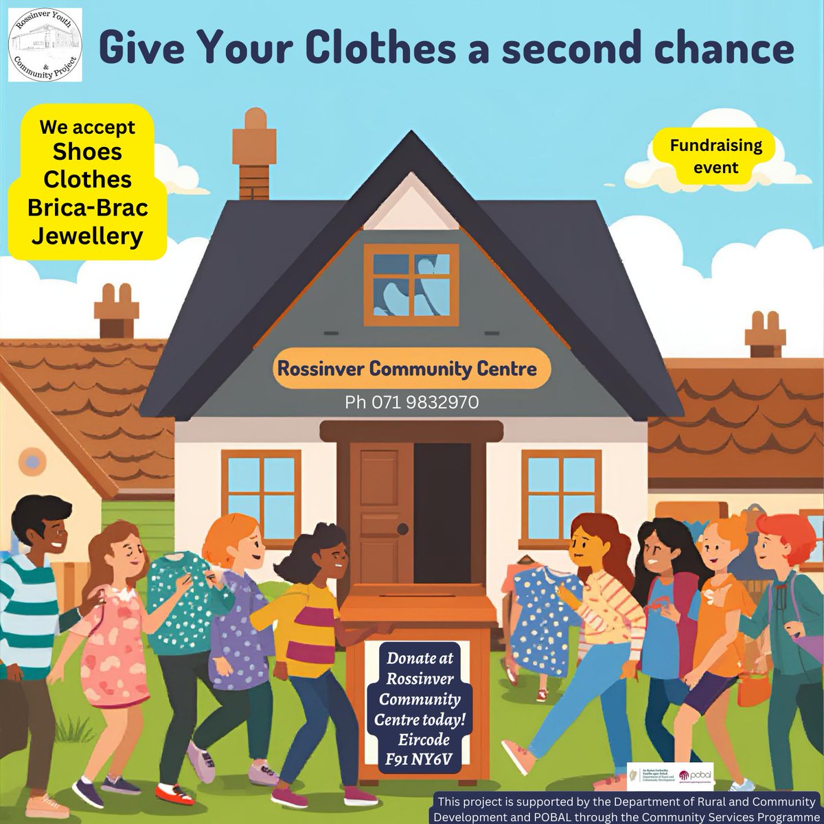 If you have any unwanted clothes, Bric-a-brac, Shoes or Jewellery please donate them to our centre for our Popup Shop.