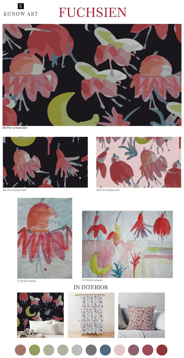 annettekunow's tweet photo. Fuchsia Floral Pattern Collection | Surface Design
Hand-painted fuchsia flowers transformed into a surface pattern collection. Includes hero pattern, coordinating patterns and interior mockups.

#darkpattern #moodydesign #floralpattern #patternlove #surfacepatterndesign #kunowart https://t.co/PKs5Od1eQJ