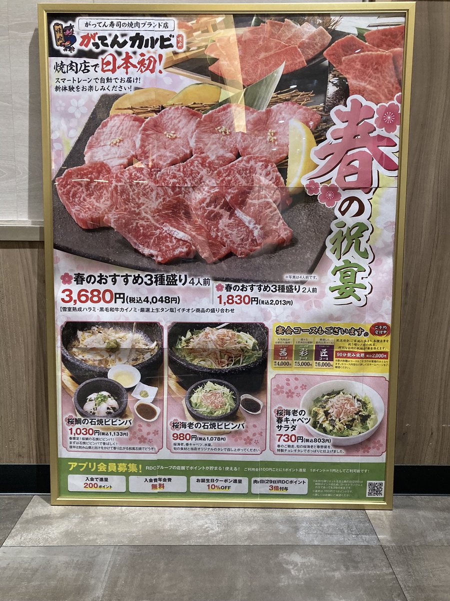 gatten_karubi's tweet photo. 本日より
春フェアが開催しております。
春キャベツを使ったサラダや
桜鯛の石焼ビビンバなど、
期間限定で提供しております🌸
ぜひご賞味ください😆
 #がってんカルビ  #焼肉 https://t.co/JVIGBJqBlq