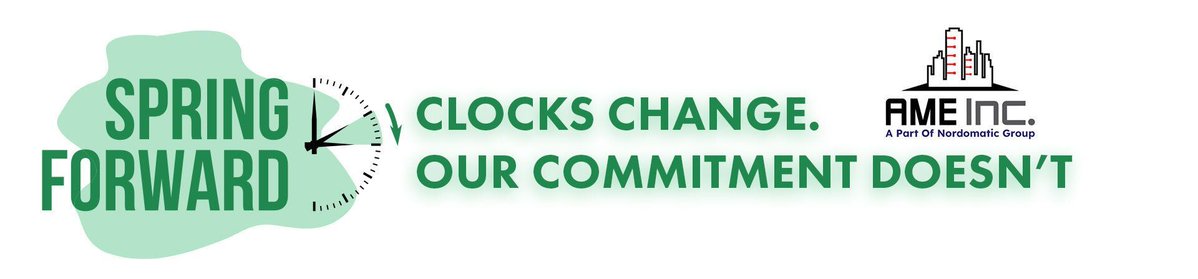 As we head into the week after the clocks spring forward, one thing stays the same AME is always here for you. Our team is available 24 hours a day, 7 days a week, 365 days a year to support your needs.

Visit us athttps://www.ame-inc.com/  to learn more