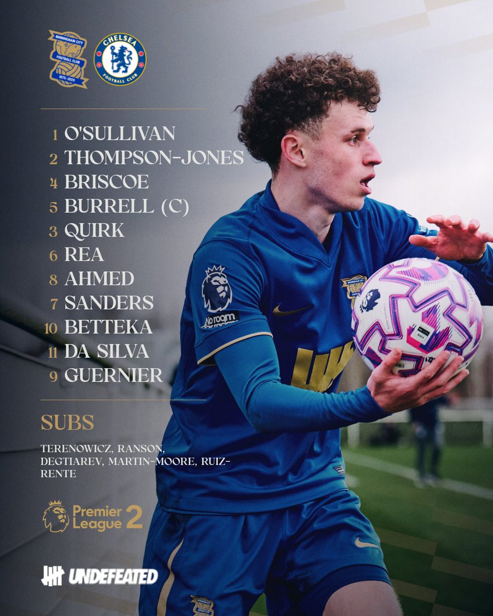 BCFCAcademy's tweet photo. 𝗨𝗡𝗗𝗘𝗥-𝟮𝟭𝘀 𝗧𝗘𝗔𝗠 𝗡𝗘𝗪𝗦! 🔵

Unchanged from an impressive performance against Man United. ✅

Another big display needed this afternoon! 😤 https://t.co/6dTbgjvR7g