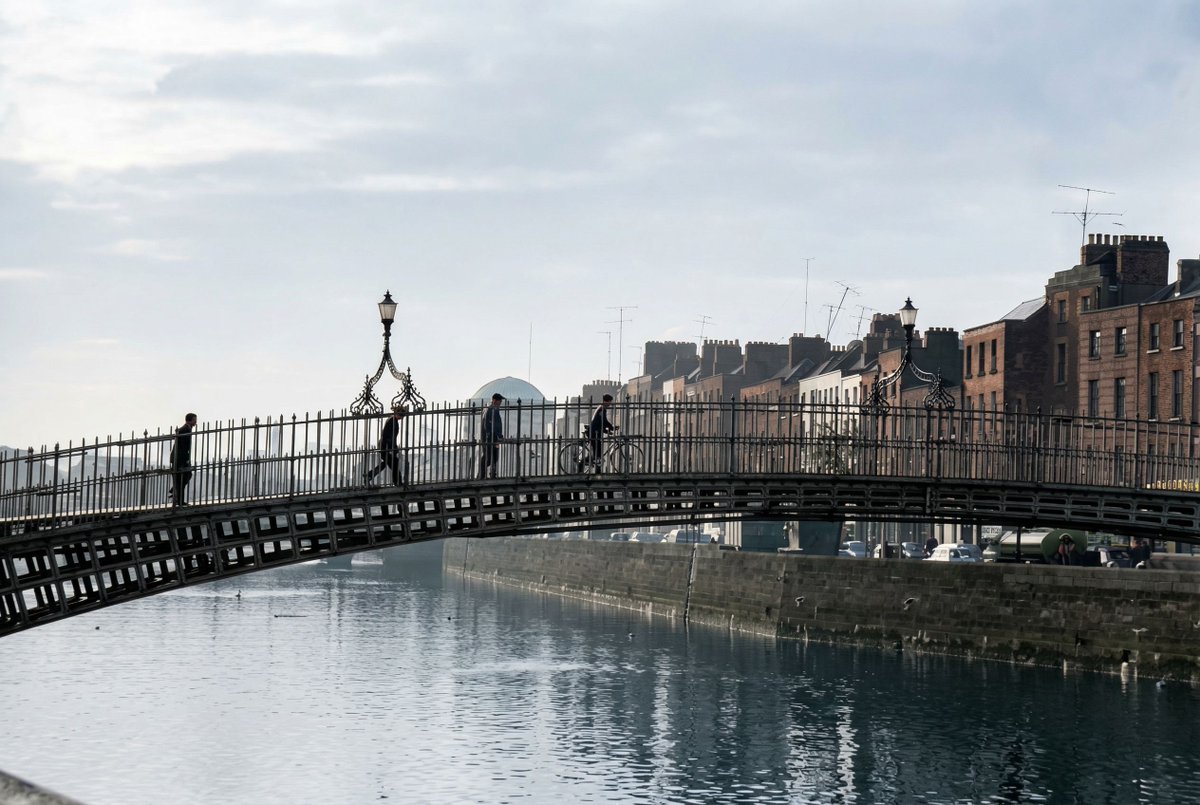 1962, Legendary Lens

Henri Cartier-Bresson, a giant of 20th-century photography &amp; co-founder of Magnum Photos, turned his lens on Dublin and masterfully captured the Ha’penny Bridge. Finding his “decisive moment” when life, movement &amp; composition fall perfectly into place.