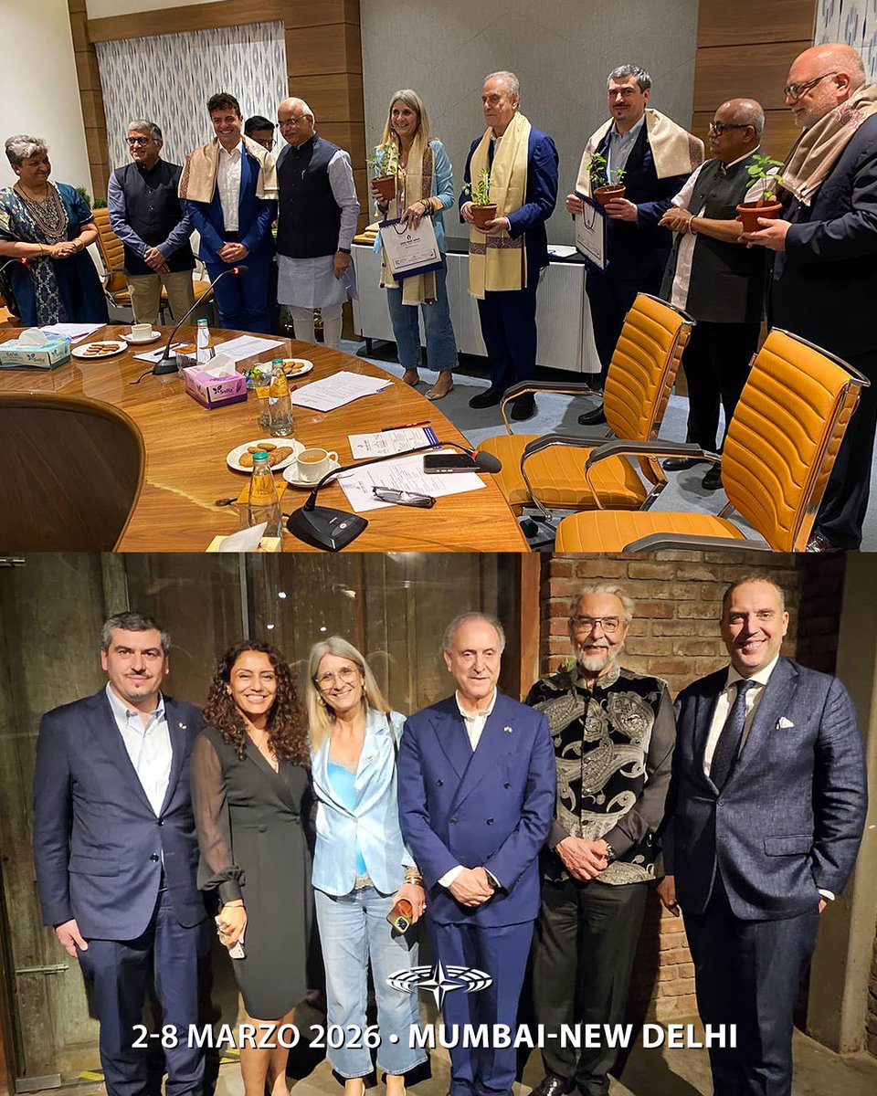 L_Cesa's tweet photo. Si è conclusa la missione in India per la riunione della Sottocommissione Partenariati @natopa. #India e @Nato chiamate a intensificare la cooperazione:  l’India non è solo un partner economico, ma l'ago della bilancia degli equilibri globali https://t.co/wxRPWp8aHX https://t.co/HruZs5iMpT