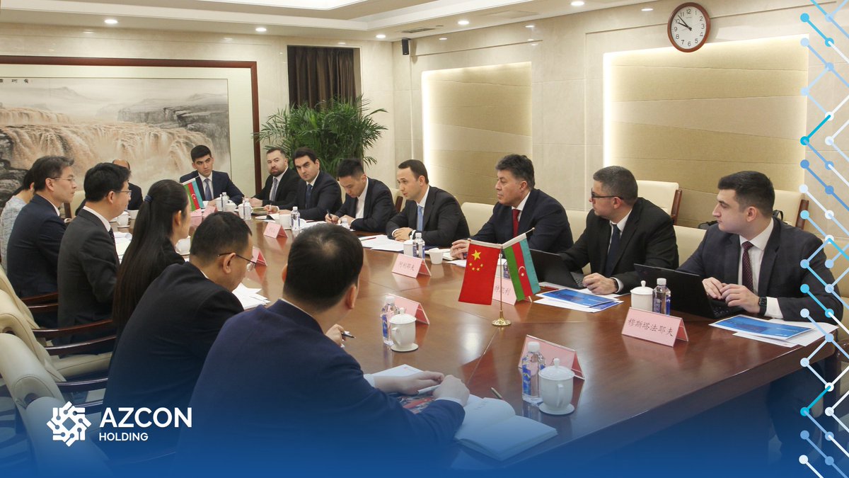 AzconHolding's tweet photo. ✅ AZCON Holding-in icraçı direktoru Şahin Babayevin rəhbərlik etdiyi nümayəndə heyəti  Dövlət Şurasının Dövlət Aktivlərinə Nəzarət və İdarəetmə Komissiyasının (#SASAC) Beynəlxalq Əməkdaşlıq Bürosunun baş direktoru cənab Zhu Kainin rəhbərlik etdiyi nümayəndə heyəti ilə görüşüb. https://t.co/MIsvzAbBjS