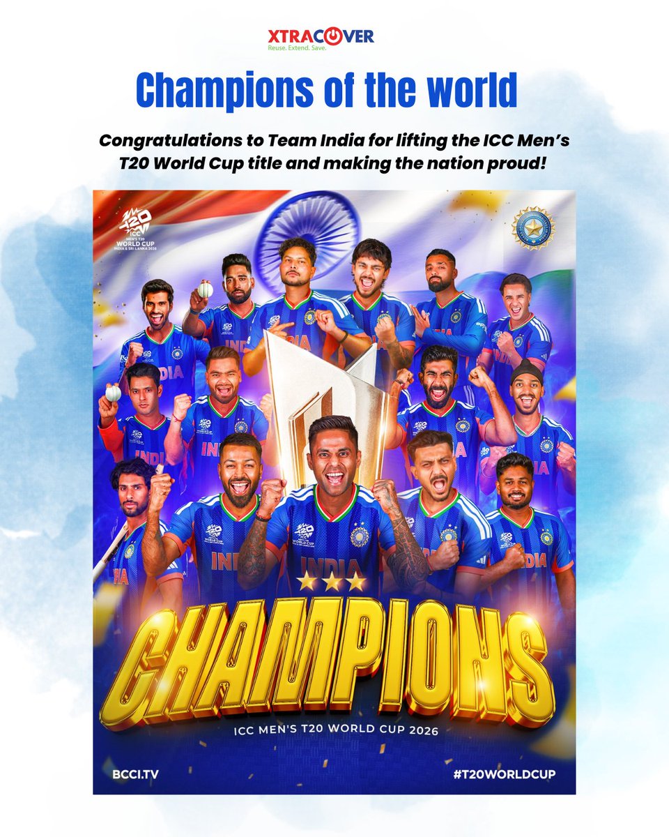 A proud moment for India. Congratulations to Team India for becoming the T20 World Cup Champions and making the nation proud. 🏆
.
.
.
.
#t20worldcupchampions #teamindia #indiacricketteam #cricketworldcup #teamindiawin #cricketprideindia #indiacricketvictory
