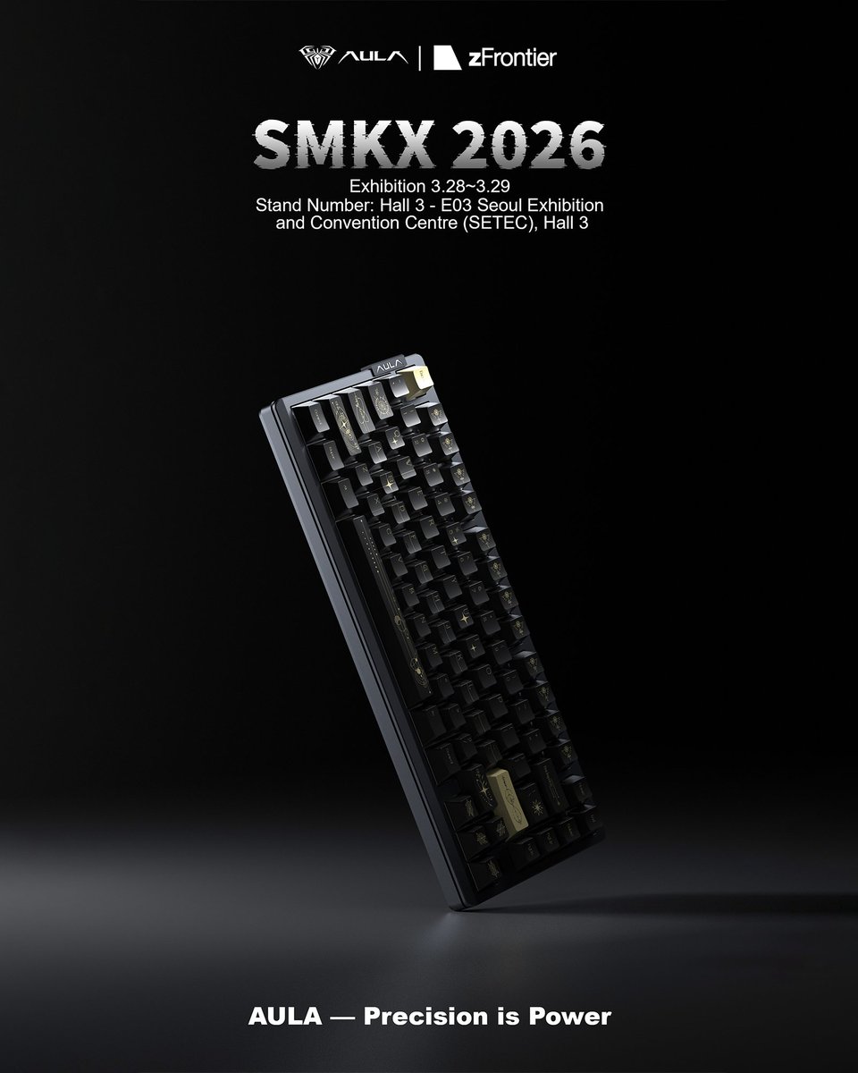 Aulainnovations's tweet photo. AULA × zFrontier @ SMKX Seoul 🇰🇷
The legend meets the community! Experience ultimate tactile precision at SETEC, Mar 28-29.

#AULA #zFrontier #SMKX #CustomKeyboard #MechanicalKeyboard #SETEC https://t.co/rfTeGrlwps