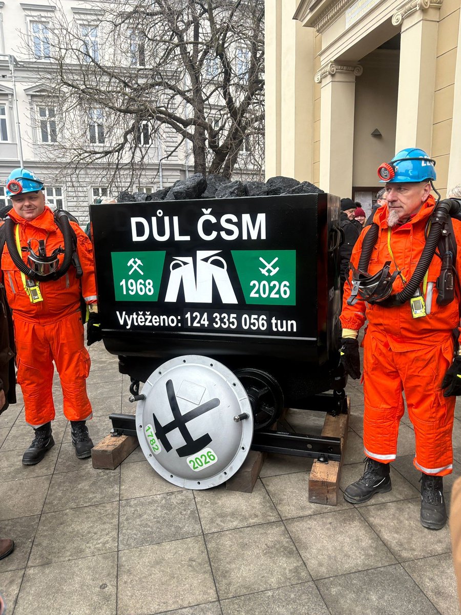 projectraising's tweet photo. On February 4, 2026, the symbolic final coal mining cart left the #ČSM #Mine in Stonava, ending the era of underground hard coal mining and approximately 250 years of mining history that shaped our entire region ⚒️

#coalmining #Czechia https://t.co/z6TMRLhm3f