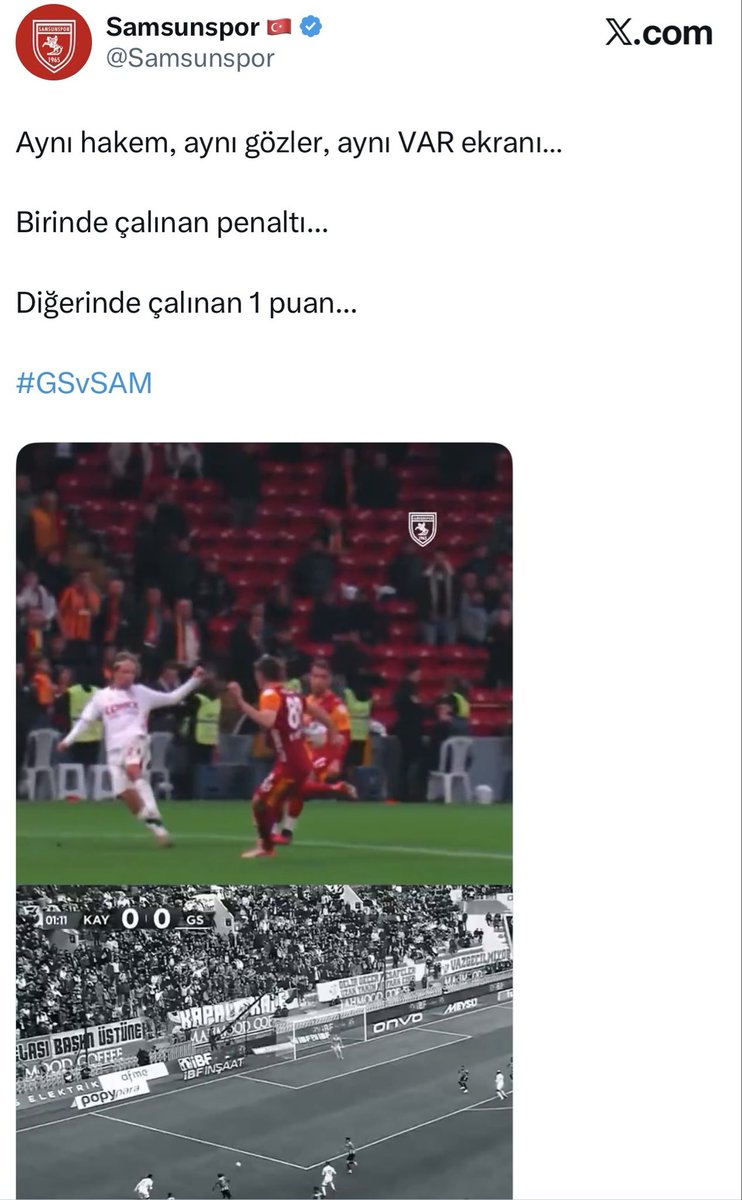 sadecedeha's tweet photo. @334FENER @Samsunspor https://t.co/aUDiFGb6ry