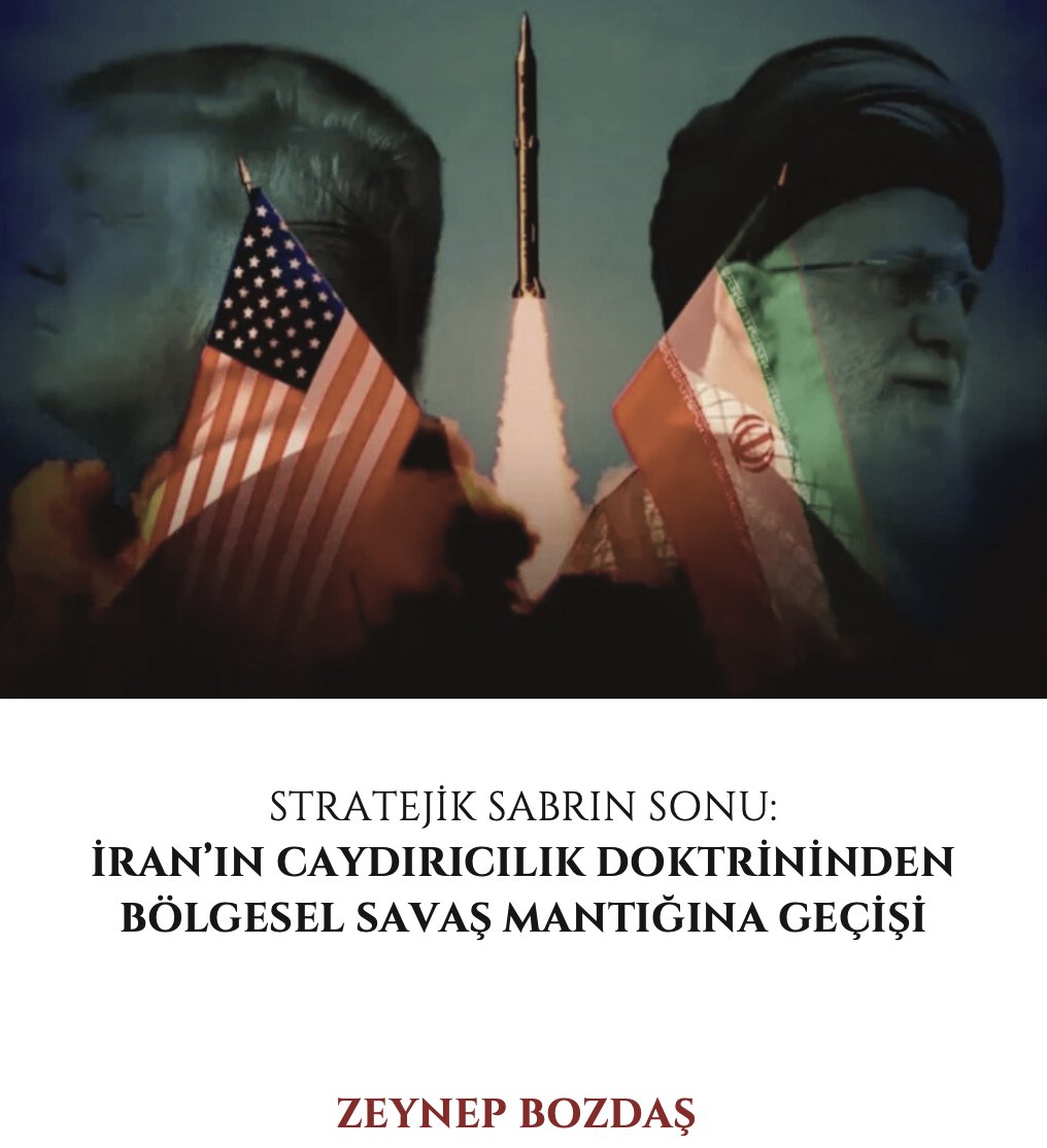sdamstrateji's tweet photo. 📢 Yeni Analiz: “Stratejik Sabrın Sonu: İran’ın Caydırıcılık Doktrininden Bölgesel Savaş Mantığına Geçişi”

Orta Doğu’da güç dengeleri değişirken, İran’ın uzun yıllar boyunca benimsediği “stratejik sabır” doktrini de kritik bir kırılma noktasına ulaşıyor.

İran, yıllarca doğrudan savaştan kaçınarak vekâlet aktörleri, füze ve İHA kapasitesi ile çok katmanlı bir caydırıcılık stratejisi yürüttü. Ancak son gelişmeler, Tahran’ın bu yaklaşımı yeniden değerlendirdiğini ve çatışmanın maliyetini bölgesel ölçekte yaymaya dayalı daha aktif bir güvenlik anlayışına yöneldiğini gösteriyor.

📍 Analizde;

▪ İran’ın uzun yıllar sürdürdüğü “stratejik sabır” doktrininin arka planı

▪ ABD ve İsrail ile yaşanan gerilimlerin bu doktrini nasıl aşındırdığı

▪ Körfez’deki ABD askeri üslerinin ve bölgesel güvenlik mimarisinin İran stratejisindeki rolü

▪ İran’ın yeni dönemde çatışmayı “bölgesel maliyet üretme” stratejisi üzerinden yeniden tanımlaması

▪ Bu dönüşümün Orta Doğu’daki güvenlik dengeleri ve enerji jeopolitiği üzerindeki etkileri
ele alınıyor.

🧭 İran’ın güvenlik doktrinindeki bu dönüşüm, bölgesel çatışma dinamiklerini ve caydırıcılık dengelerini yeniden şekillendirebilir.

🔗 Okumak için: https://t.co/cKrQDz8O40

📘 Yazar: Zeynep BOZDAŞ