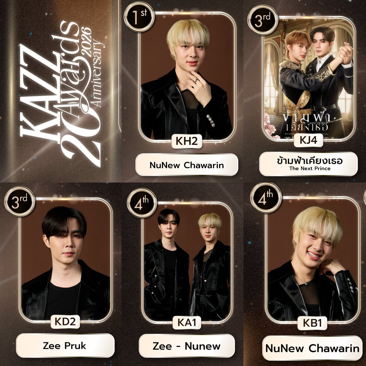 📢 KAZZ AWARDS WEEK 4 UPDATE

since superstar ended, can we catch up on this one? voting ends in less than a month, we still have time 🥹 we can bag more awards for zeenunew!

— Vote via Website: (80%, NO DAILY LIMIT)
📌 thailand: kazzmarket.com/vote/
📌 worldwide: