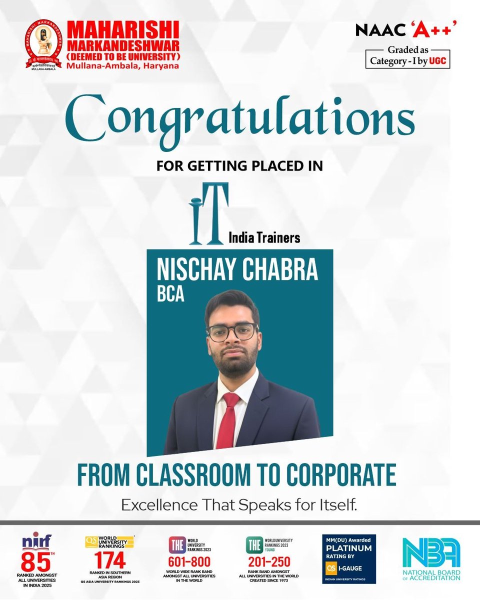 MM (Deemed to be University) tweet media