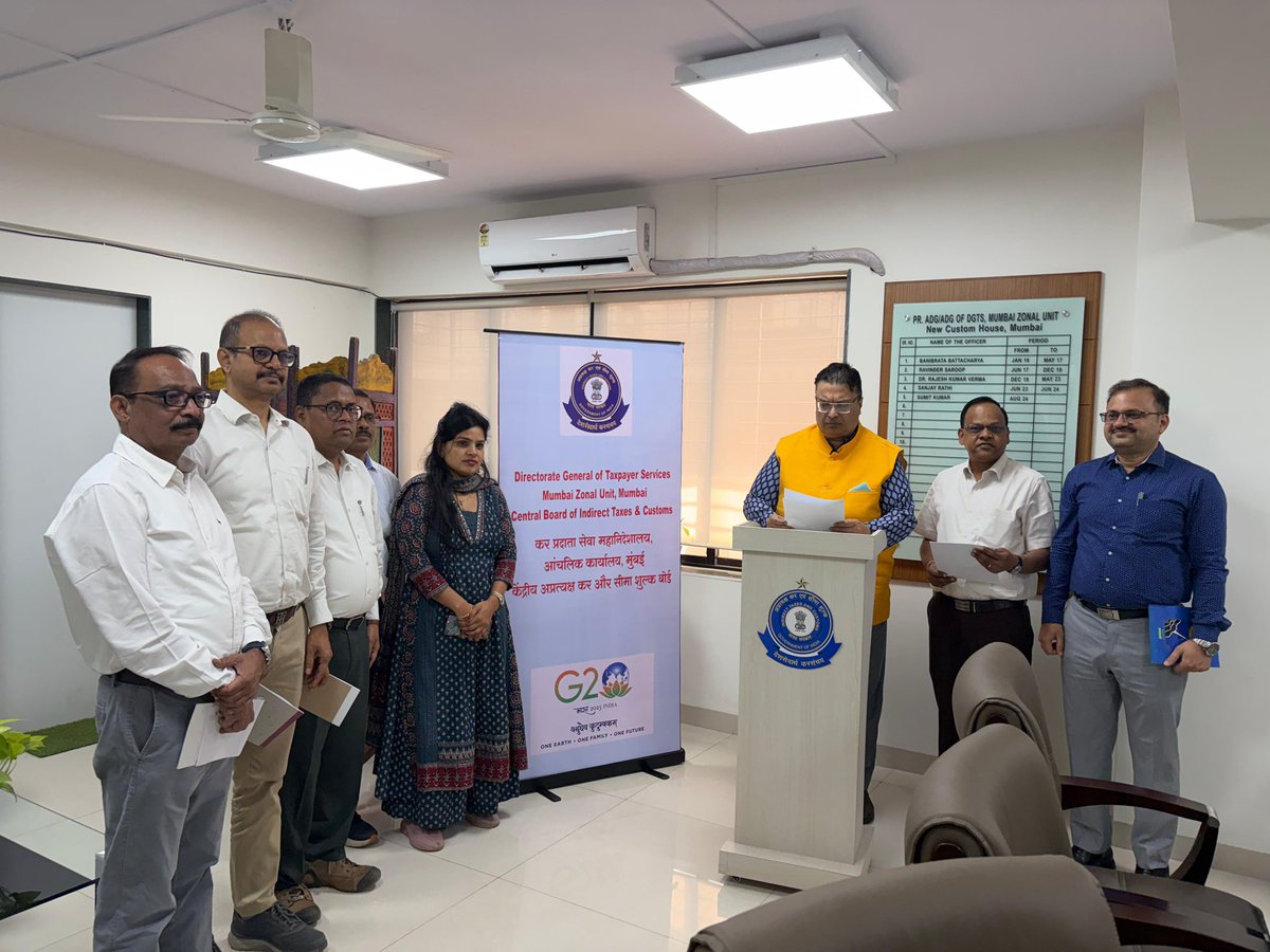 A meeting was held at Directorate General of Taxpayer Services, Mumbai Zonal Unit(DGTS,MZU) on 02.03.2026, wherein the ‘Seva Sankalp Resolution’ adopted by the Union Cabinet was read out and discussed. Pr. ADG Sh. Sumit Kumar emphasized the true spirit of the