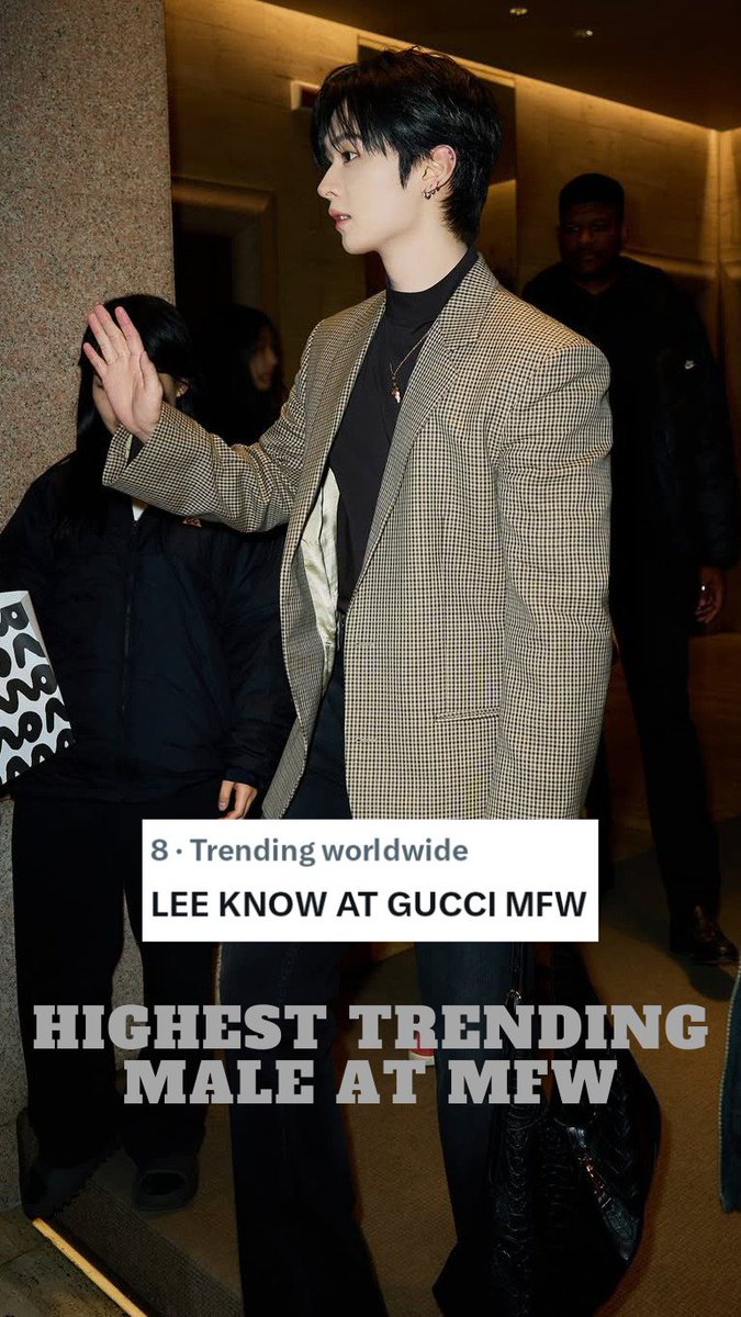 #LeeKnow ranked #1 as the male with highest trending worldwide on twitter / X among all male idols that attended MFW and #2 overall.