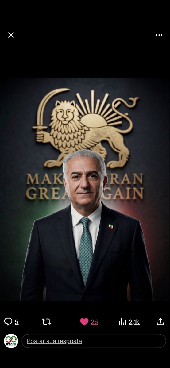ipacbr's tweet photo. @Jerusalem_Post @SGhasseminejad Our choice #KingRezaPahlavi‌ https://t.co/Kdvr9VbZM4