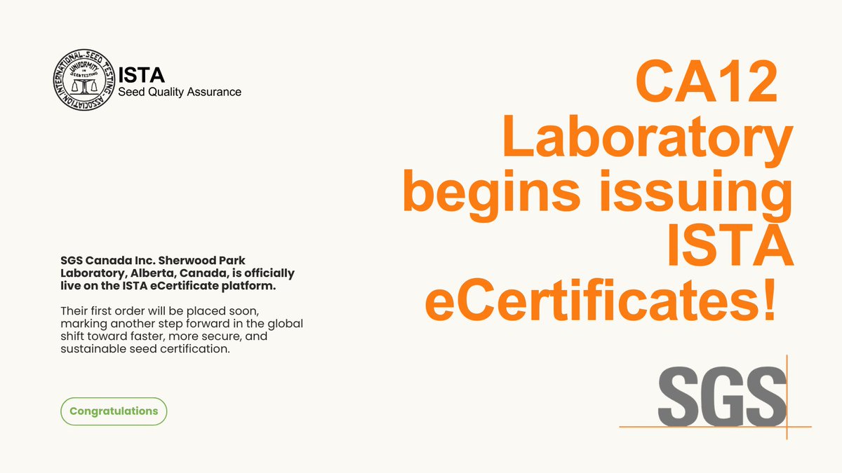 ISTA - International Seed Testing Association tweet media