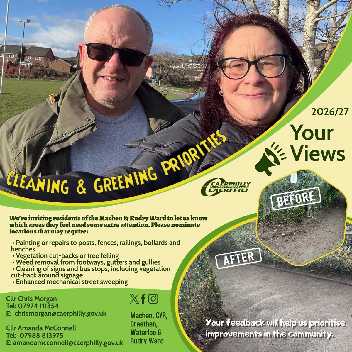 McConAmanda's tweet image. 📢 Machen &amp;amp; Rudry Ward Update

Here are some before and after photos showing recent work carried out in Graig y Rhacca &amp;amp; Machen. It’s great to see these improvements taking shape, with more to follow soon.

Great work by @CaerphillyCBC 👏

#CleaningGreening #CCBC #MachenRudryWard