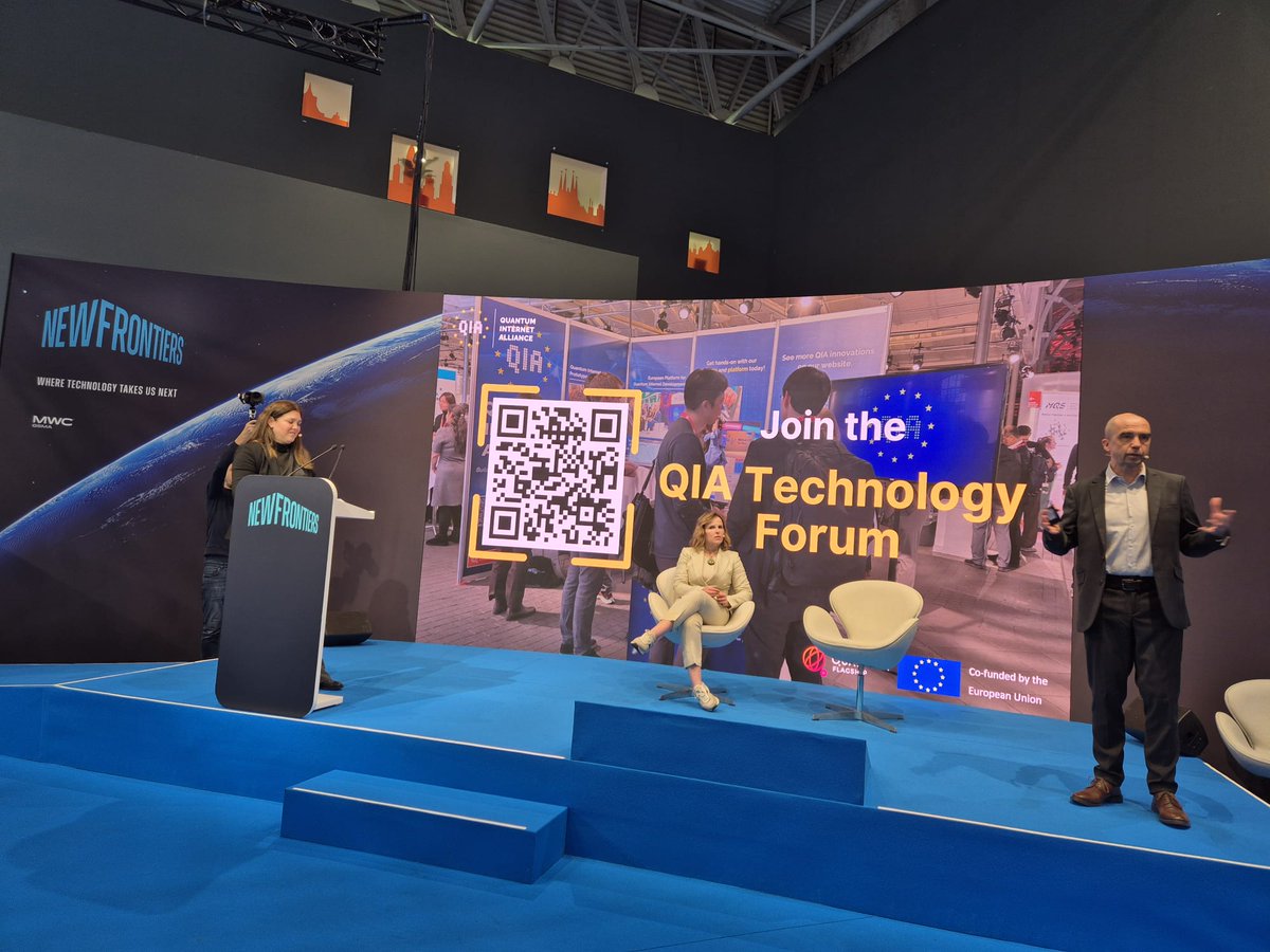eu_qia's tweet photo. 📸At Mobile World Congress in Barcelona last week, our Long-Distance Team Lead Hugues de Riedmatten presented how QIA is advancing #QuantumNetworking, from research to deployable infrastructure.
Thanks to everyone who joined the session! https://t.co/YXPMaNNaSG