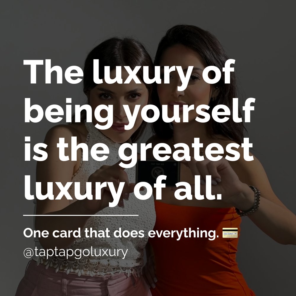 taptapgopr's tweet image. Be authentically elite 💫
 Be genuinely exclusive ✨
 Be yourself with Tap Tap Go 👑

 One card that does everything. 💳

#TapTapGo #LuxuryCard #EliteExperience