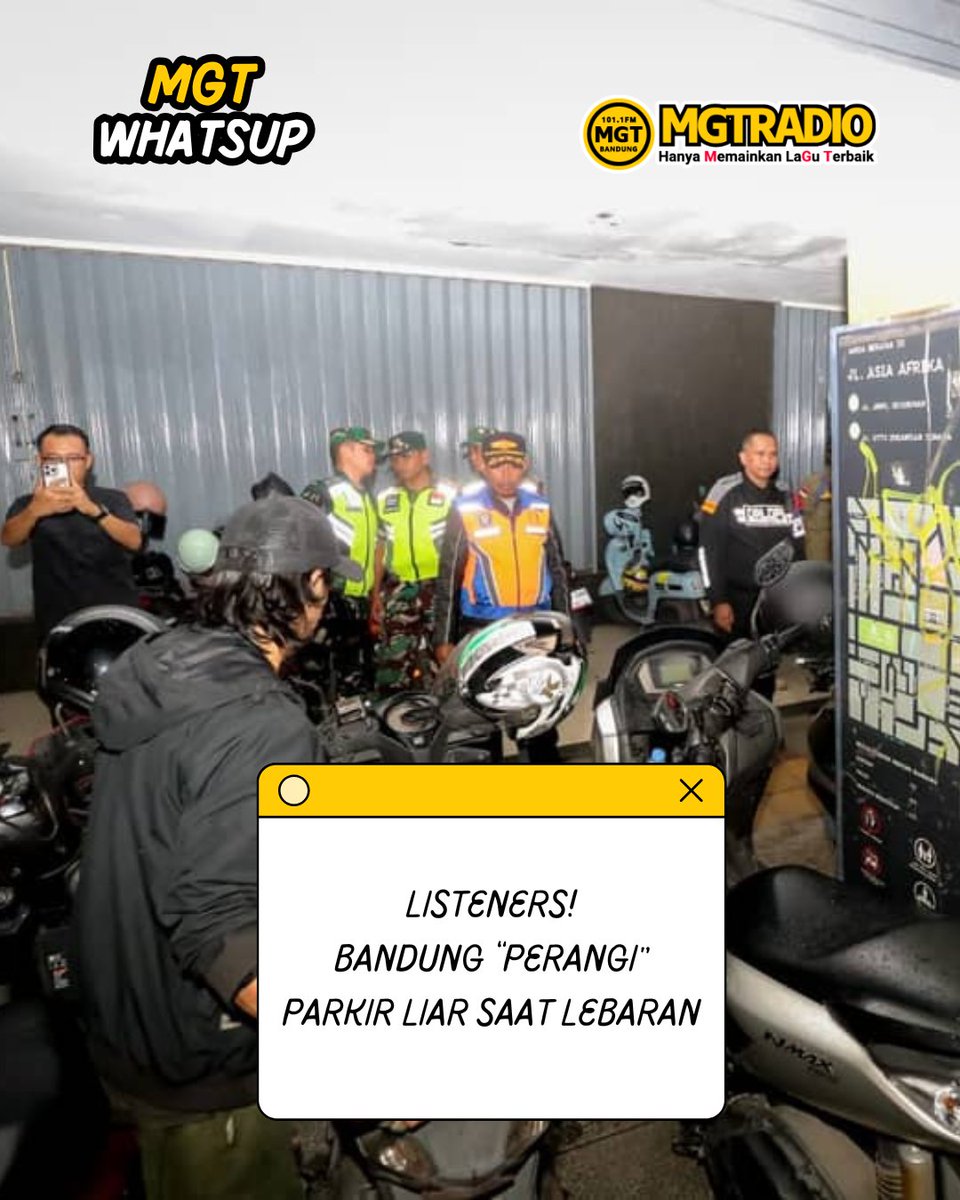 MGT_RADIO's tweet image. Pemkot Bandung siapkan satgas penertiban parkir liar selama libur Lebaran 2026, terutama di kawasan wisata. Mobil derek juga disiagakan.Masih sering lihat parkir liar di Bandung?
#MGTRADIO #Bandung #ParkirLiar #Lebaran2026