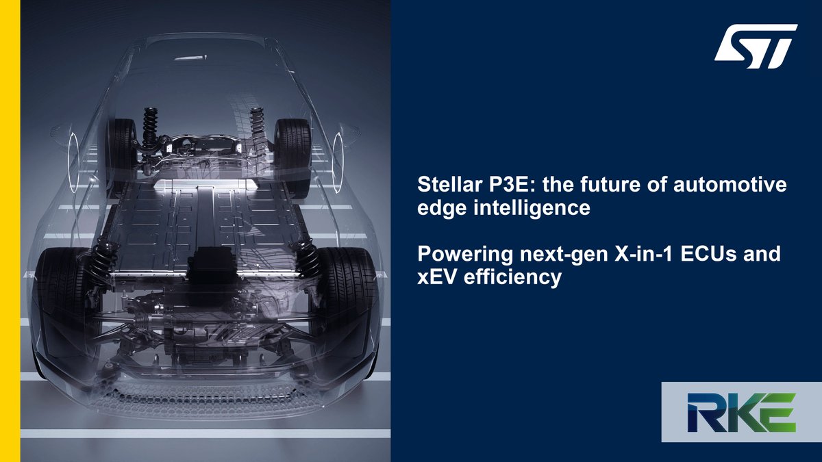 𝐍𝐞𝐰𝐬 𝐔𝐩𝐝𝐚𝐭𝐞 | 𝐒𝐓
𝐀𝐈 𝐚𝐧𝐝 𝐞𝐥𝐞𝐜𝐭𝐫𝐢𝐟𝐢𝐜𝐚𝐭𝐢𝐨𝐧 𝐚𝐫𝐞 𝐫𝐞𝐬𝐡𝐚𝐩𝐢𝐧𝐠 𝐭𝐡𝐞 𝐟𝐮𝐭𝐮𝐫𝐞 𝐨𝐟 𝐯𝐞𝐡𝐢𝐜𝐥𝐞𝐬.
STMicroelectronics introduces Stellar P3E to power next-gen software-defined vehicles and smarter EV architectures.
#AutomotiveTech #EdgeAI
