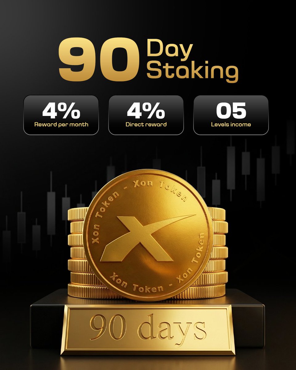 xontoken_io's tweet image. XON 90 Day Staking is built for serious earners.

🔹 90 Day Staking Plan
🔹 4% Reward Every Month
🔹 4% Direct Reward
🔹 05 Level Income Structure

Stake your XON, activate powerful rewards, 
and let your network multiply your earnings.

#XchangeOn #XONStaking #XON