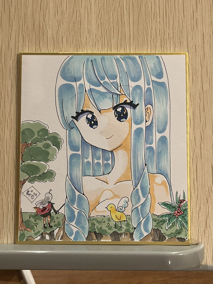 手描きイラスト し*こ様 No.4 手描きイラスト オリジナル 色紙