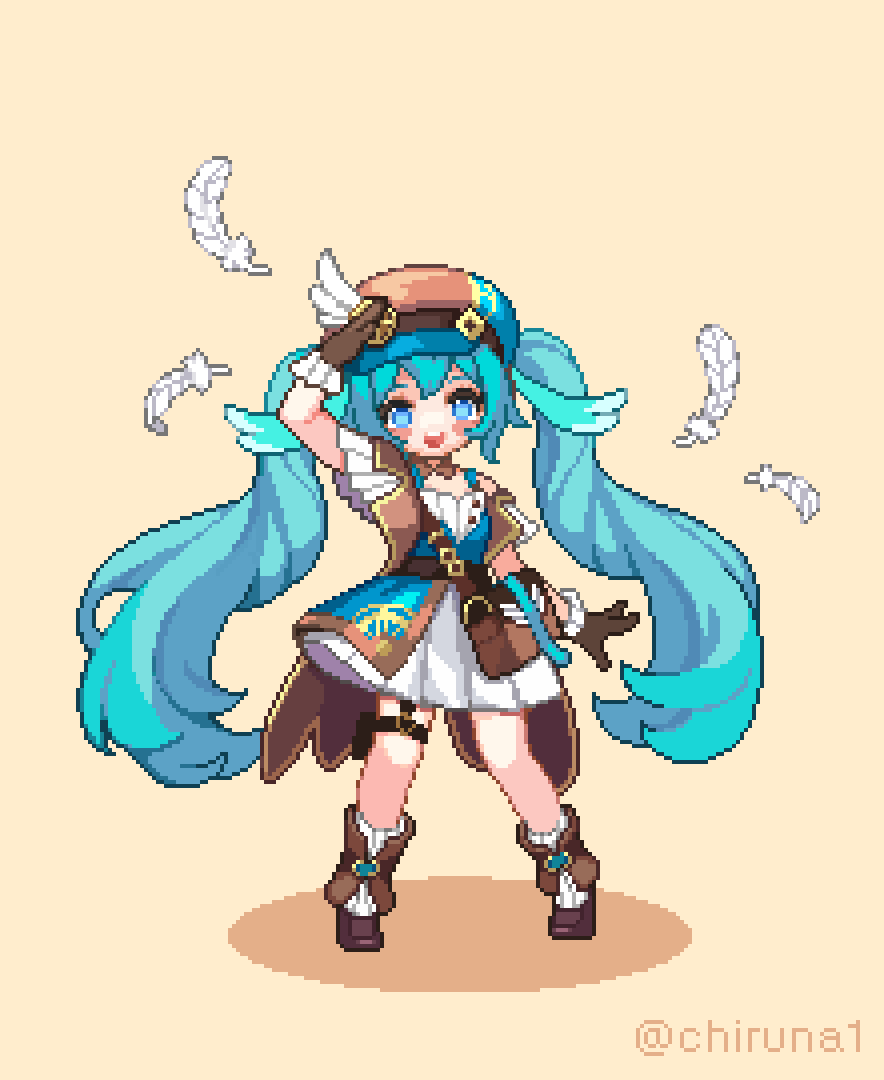 미쿠데이!
#pixelart #VOCALOID #初音ミク