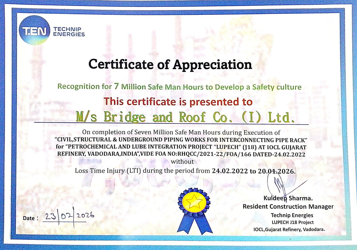 Bridge And Roof Company (India) Limited tweet media