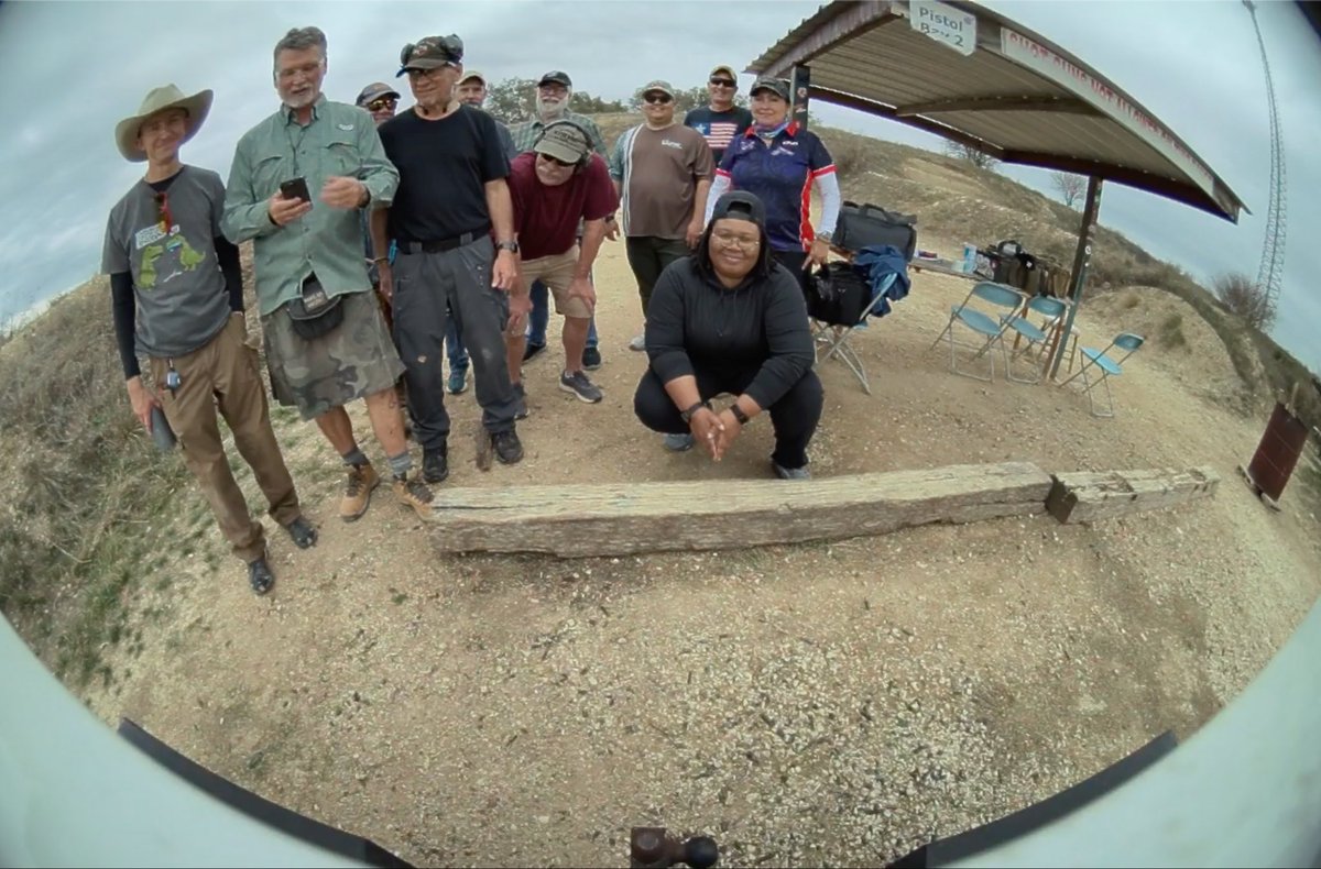 TimTDRTraining's tweet photo. Bandera IDPA and Patrick Flores hosted an IDPA Safety Officer course today. 

While setting up the classroom, we had a couple of looky-loos poke their heads in.  

10 motivated students paid rapt attention as Patrick demystified the complexities of the SO’s responsibilities.  

Then, we headed to the range for the practical work.  

Welcome to our new SO’s!

I let Wedgie the cybertruck drive me to the event, and also take the class photo.