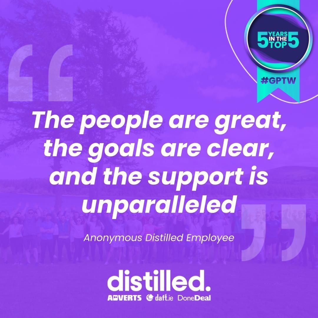 Distilled_ie's tweet image. It’s words like these that make Distilled so special. We’re proud to build a workplace where clarity, collaboration &amp;amp; real support empower people to do their best work.

A place where you can create with impact, play your part, &amp;amp; truly thrive. 💚

#LifeAtDistilled #PlayYourPart